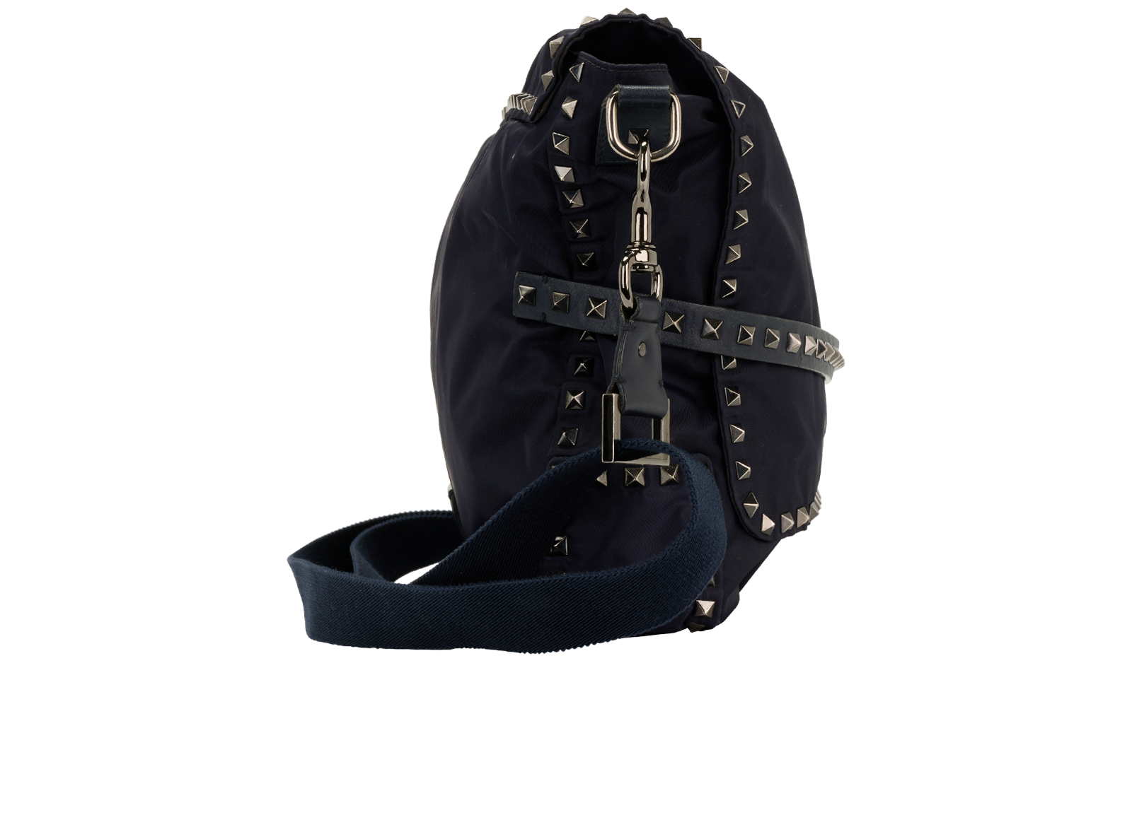 Rockstud Messenger, &pound;250, Handbags, Blue, Nylon, Side view